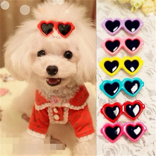 Retrieve New Pet Lovely Heart Sunglasses Hairpins Retrieve harclipper