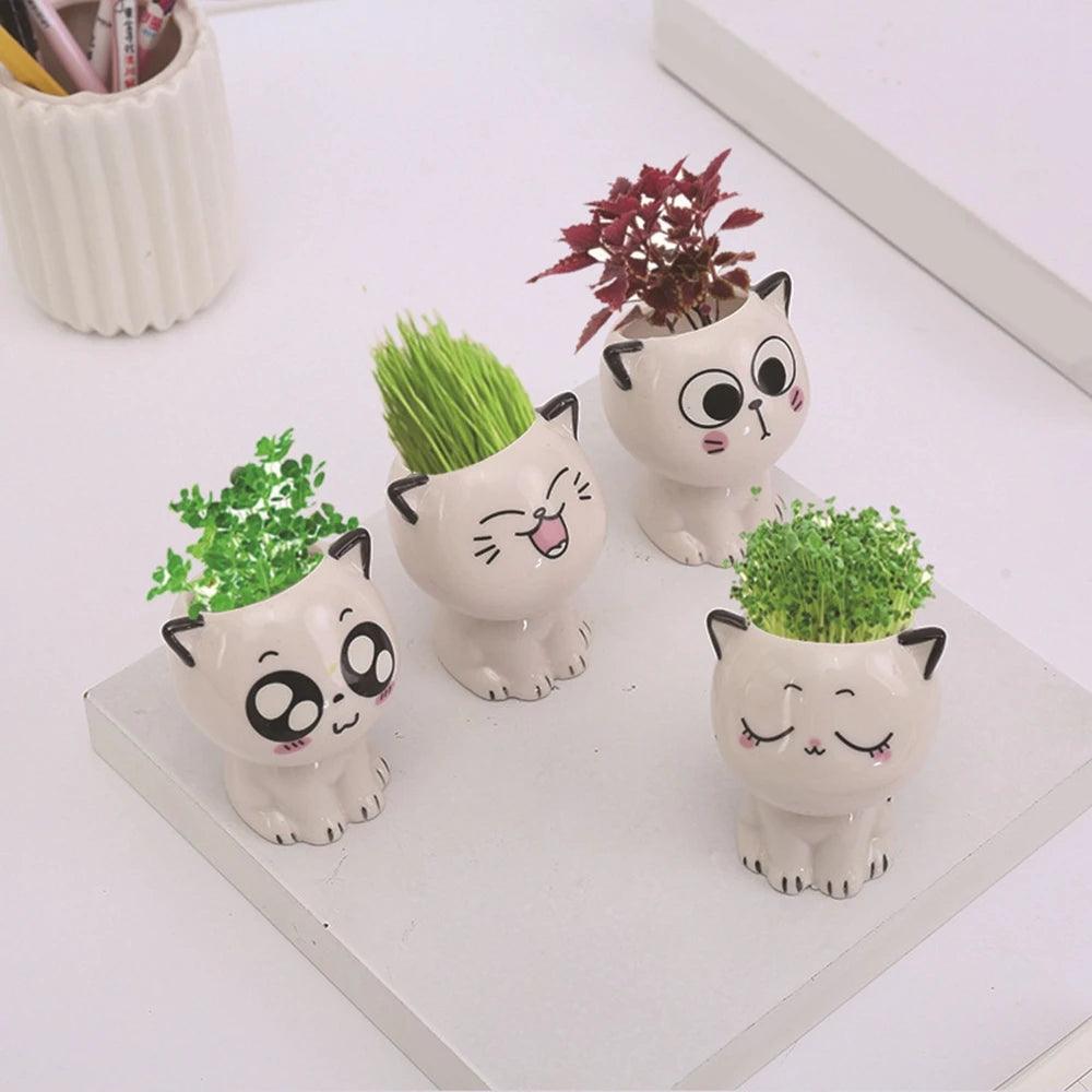 mini-cat-shaped-ceramic-flowerpot