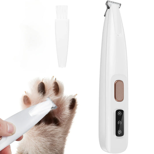 Retrieve New Dog Paw Trimmer with LED Light Fully Waterproof Pet Hair Trimmer Retrieve paw trimmer