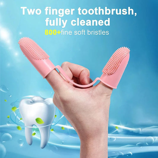 Pet Finger Silicone Super Soft Dog Toothbrushes Teeth Cleaning Tool Bad Breath Care Nontoxic